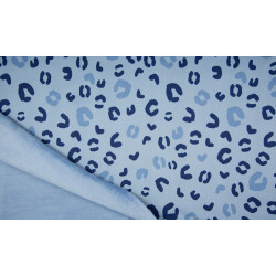 Fleece met print lichtblauw