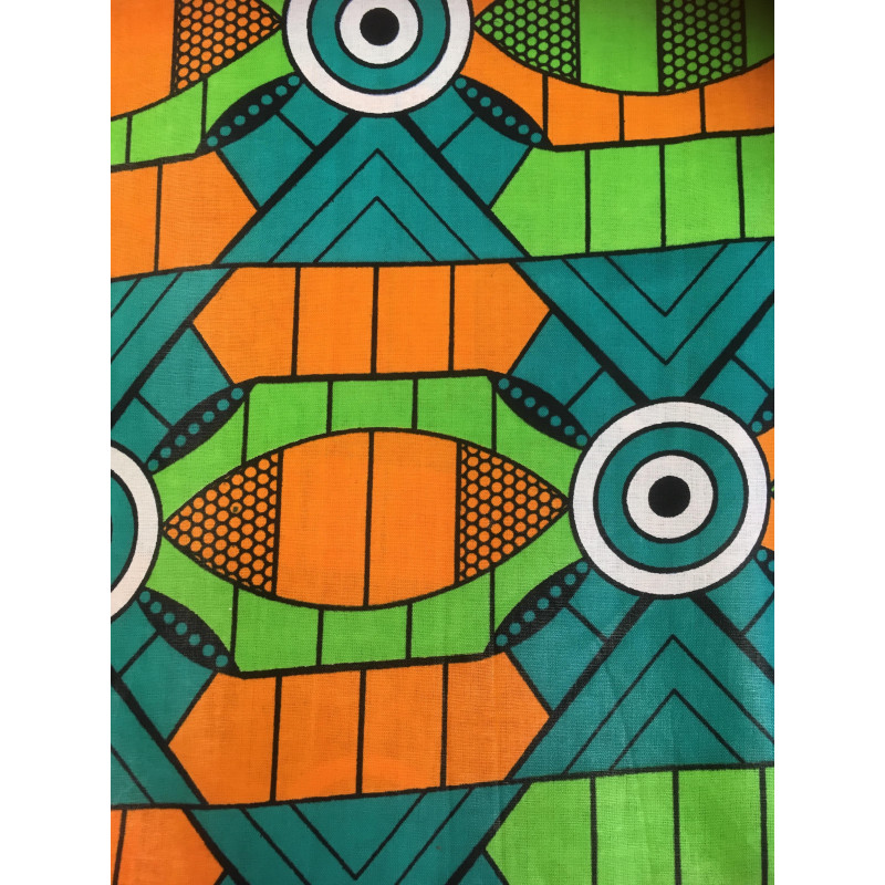 Verbinding verbroken veteraan pijpleiding afrikaanse print blauw/oranje/groen