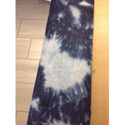 Chenille tie dyed jeans