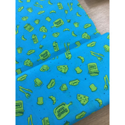 ontbijt fel blauw met groen