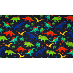 french terry print dino navy
