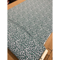 Tricot dierenprint aqua