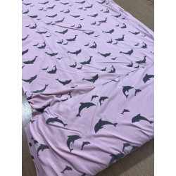 tricot flock dolfijn roze